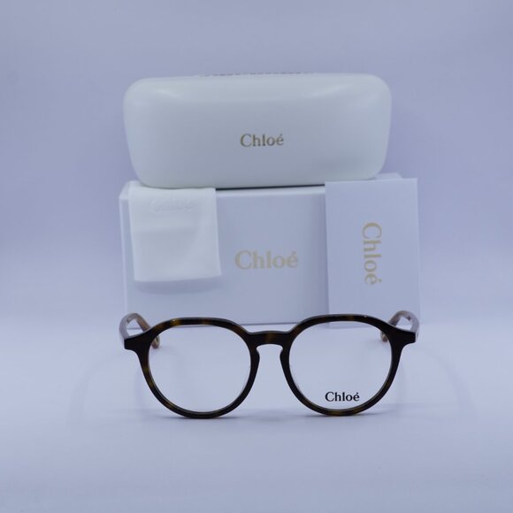 Chloe CH0012OA 004 Round Eyeglasses 50mm - Havana/Brown - Picture 4 of 11